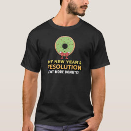 Camiseta Coma mais Rosquinhas - Resolução de Ano Novo Escur