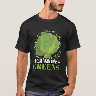 Camiseta Coma Mais Verdes Eu Vegan Artichoke Vegetable Arti