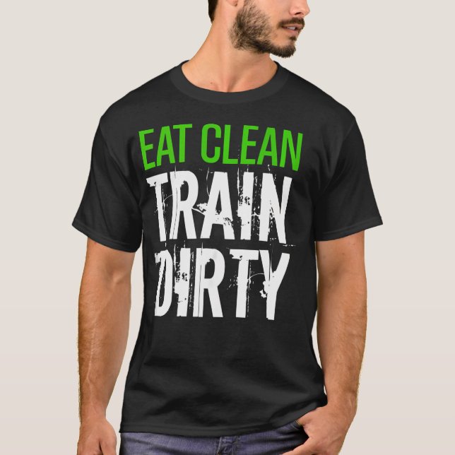 Camiseta Coma Malhação de ginástica do esporte sujo do trem (Frente)