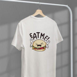 Camiseta Coma-me caráter de Hamburger