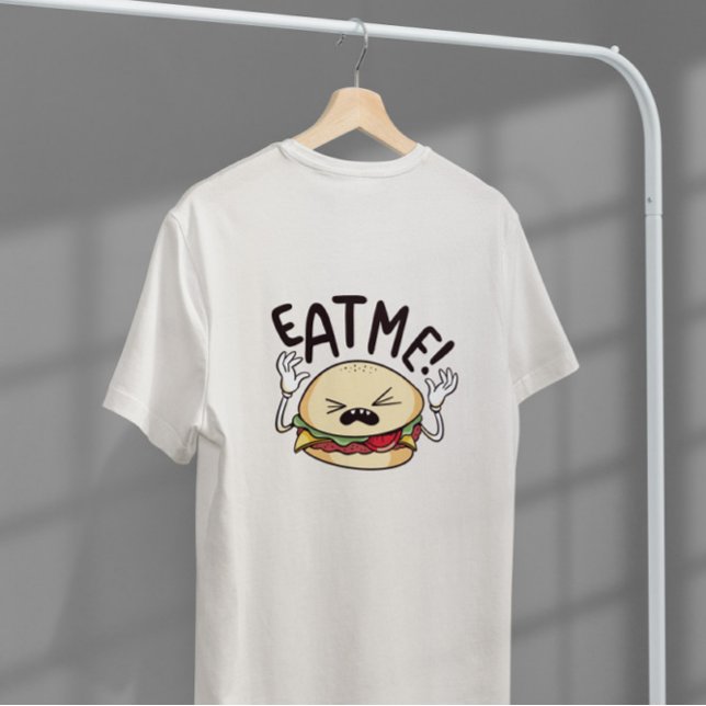 Camiseta Coma-me caráter de Hamburger (Criador carregado)
