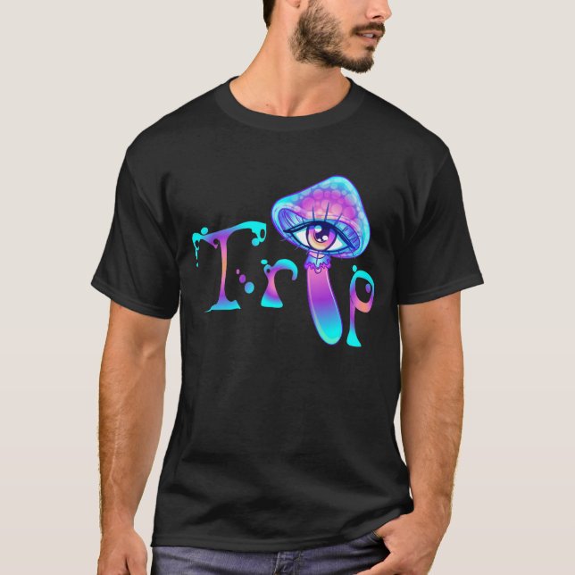 Camiseta Coma-me Cogumelo e Viagem (Frente)