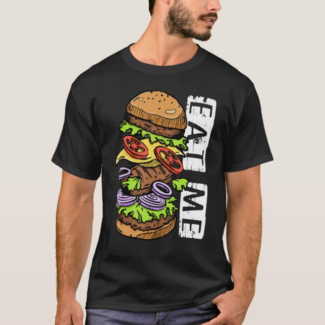 Camiseta Coma-Me Eu Cheeseburger I Burger (Frente)