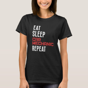 Camiseta Coma mecânico de carros de sono mecânico de carros