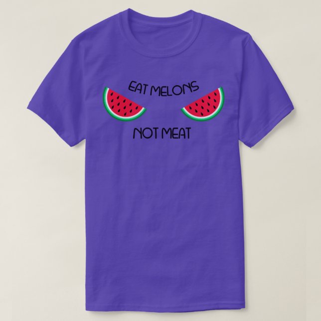 Camiseta Coma Melões Não Carne (Frente do Design)