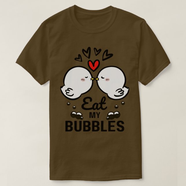 Camiseta Coma minhas bolhas (Frente do Design)