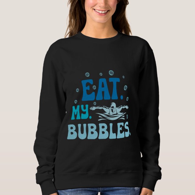 Camiseta Coma minhas bolhas Engraçado dizendo para nadar ca (Frente)