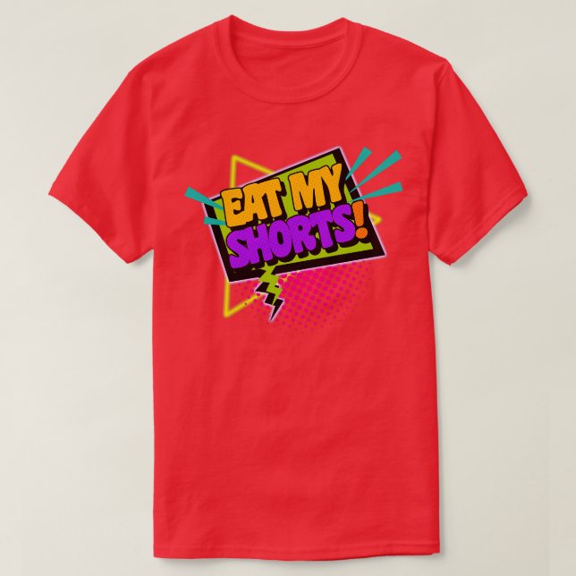 Camiseta Coma minhas frases de gíria dos anos 90 (Frente do Design)