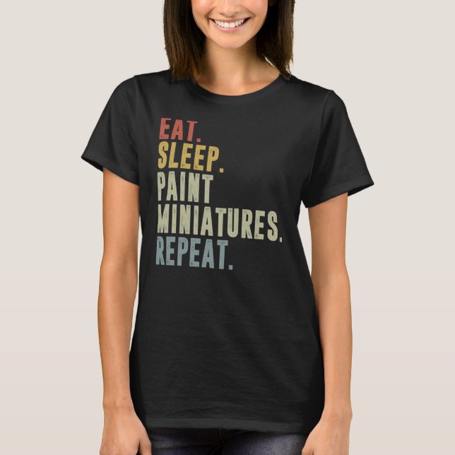Camiseta Coma Miniaturas da Tinta de Sono Repetir Pintel da (Frente)