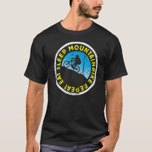 Camiseta Coma Montanha do Sono Repetindo Bicicleta Montanha