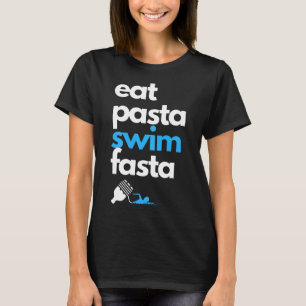 Camiseta Coma Natação de massas alimentícias funny Comida d