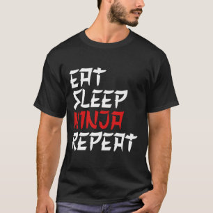 Camiseta Coma Ninja Dorme Repita Ninja Karatê Ninja
