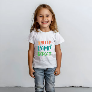 Camiseta Coma o acampamento do sono repetidamente - A vida