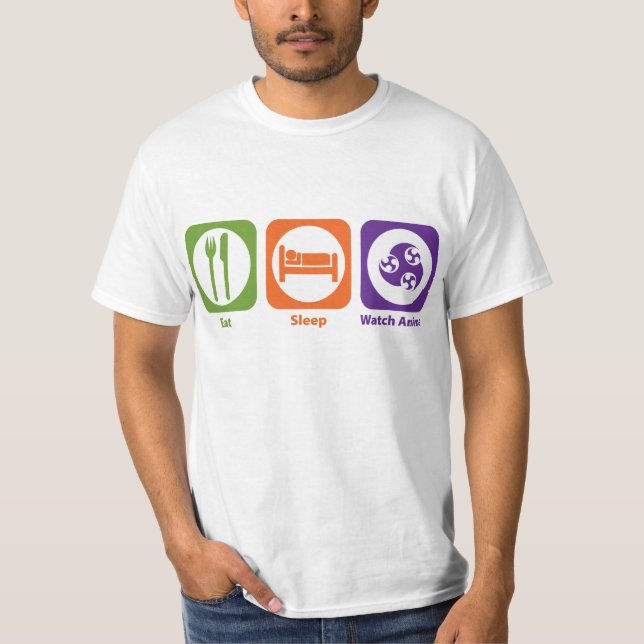 Camiseta Coma o Anime do relógio do sono (Frente)