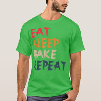 Camiseta Coma o Assar de latência Repita Designs engraçados