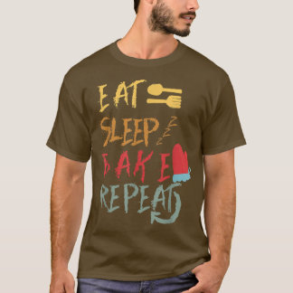 Camiseta Coma o Assar de latência Repita Designs engraçados