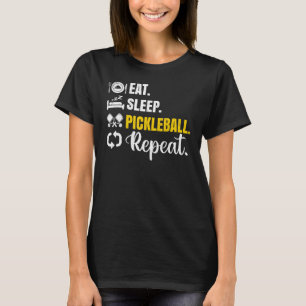 Camiseta Coma o botão Repetidor da Pickleball