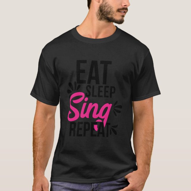 Camiseta Coma o canto do sono Repetir Presente Motivacional (Frente)