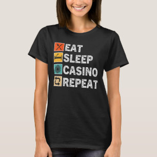 Camiseta Coma o cassino do sono Repetir, Jogo de Poker de J