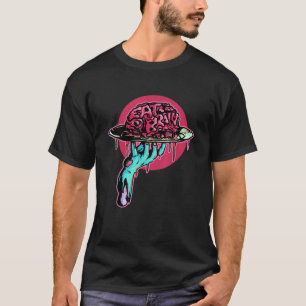 Camiseta Coma o Cérebro Zombie Cachorro Monstro Almoço Almo