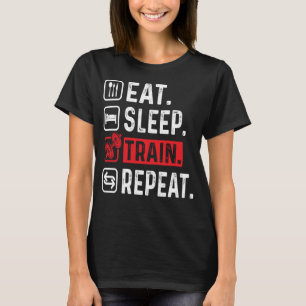 CAMISETA COMA O COMBOIO DE SONO REPITA O GYM WORKOUT MOTIVA