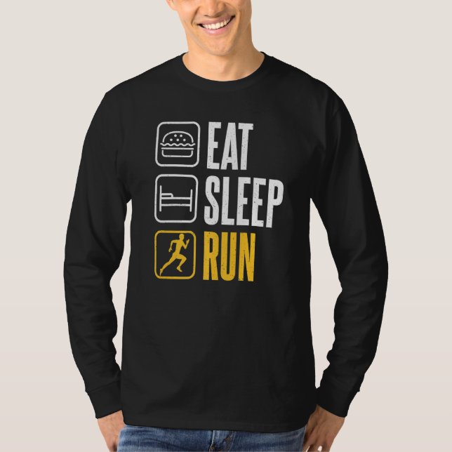 Camiseta Coma o corredor da maratona de repouso (Frente)