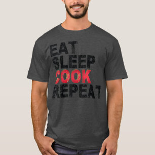 Camiseta Coma o Cozinhar de repetição do cozimento no modo