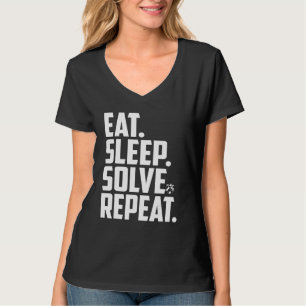 Camiseta Coma o Cubo Cubo Cubor de Velocidade Repetida de R