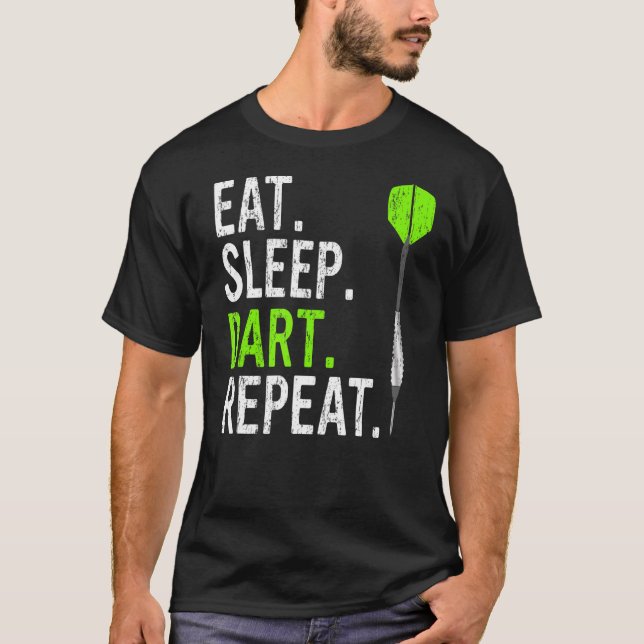 Camiseta Coma o dardo do sono Repetir as trevas (Frente)
