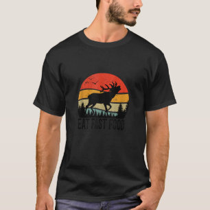 Camiseta Coma o Deer Hun da Viagem de Vintage de Comida Ráp