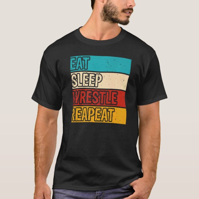 Camiseta Coma o descanso da Luta Repetidamente (Frente)