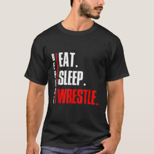 Camiseta Coma o descanso do sono Repetir Luta Engraçada Pre