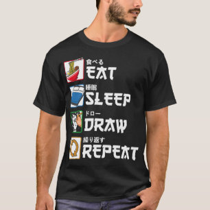 Camiseta Coma o Desenhar de latência Repita o desenho do de