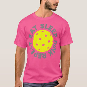 Camiseta Coma o Disco para Dormir Repetir Pileball Engraçad