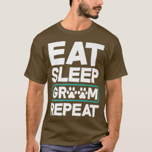 Camiseta Coma o dormitório Repetir Cachorro Engraçado Pet S