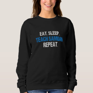 Camiseta Coma o Ensino Repetitivo Samoan Repetir Língua Sam