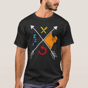 Camiseta Coma O Esporte Climático Do Sono Subindo