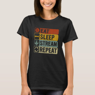 Camiseta Coma o fluxo de repouso reproduzir o fluxo retroat