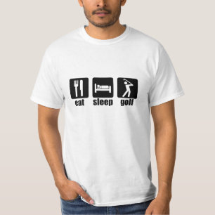 Camiseta Coma o golfe do sono - preto