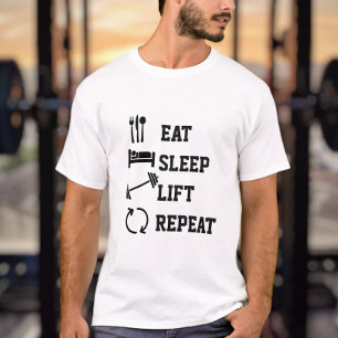 Camiseta Coma o Gym do halterofilismo da repetição do