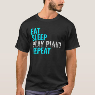 Camiseta Coma o Humor do Instrumento de Repetição de Piano