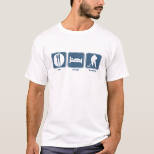 Camiseta coma o jogador de hóquei do sono