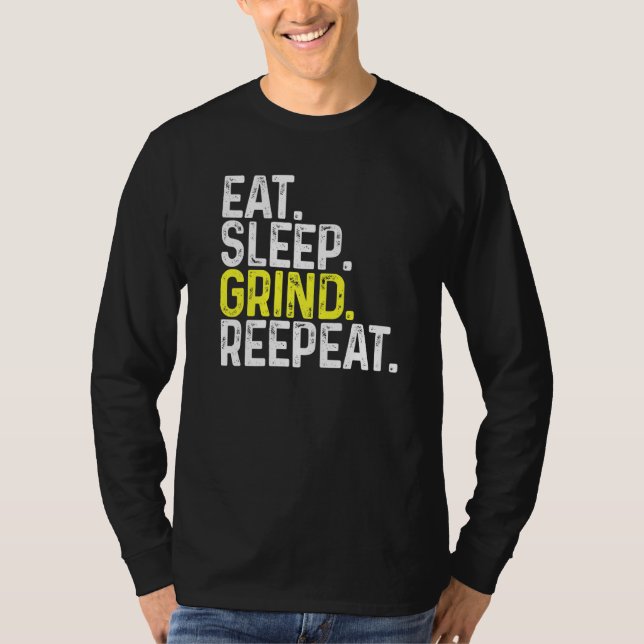 Camiseta Coma o jogo de jogos com gradação de latência repe (Frente)