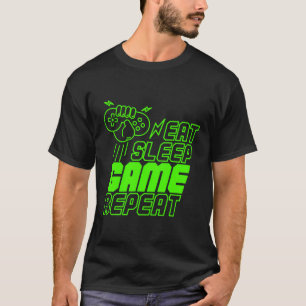 Camiseta Coma O Jogo Do Sono Repetir Presente Legal Para Jo