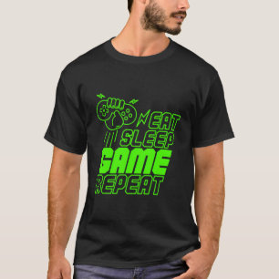 Camiseta Coma O Jogo Do Sono Repetir Presente Legal Para Jo