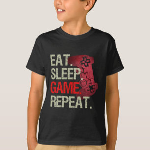 Camiseta Coma o Jogo do Sono Repetir Videos games do Jogado