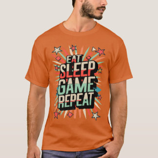 Camiseta Coma o Jogo do Sono Repita um ditado engraçado