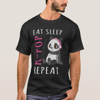 Camiseta Coma O Jogo-Pop Repetir K Pop Panda Gift Para Mulh