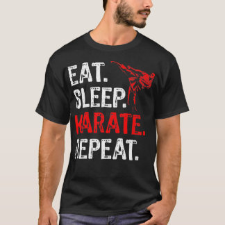 Camiseta Coma o Karate do Sono Repita o Jogador do Karate E
