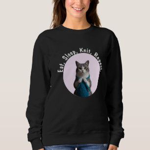 Camiseta Coma o Knit do Sono Repetir o Sonho dos Knitters